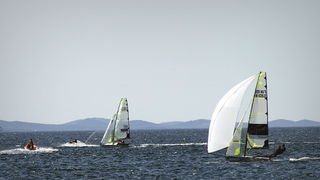 Jedrenje: Medal race s gledan s rive