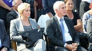 Zadar – U nazocnosti brojnih branitelja, gradskih vlasti, pripadnika HV-a i MUP-a te gradjana Zadra sredisnjom svecanoscu na gradskom predjelu Dracevac obiljezena je 23. obljetnica Dana obrane Grada. Svecanosti je nazocila Kolinda Grabar Kitarovic. Photo: Zadar – U nazocnosti brojnih branitelja, gradskih vlasti, pripadnika HV-a i MUP-a te gradjana Zadra sredisnjom svecanoscu na gradskom predjelu Dracevac obiljezena je 23. obljetnica Dana obrane Grada. Svecanosti je nazocila Kolinda Grabar Kitarovic. Photo: