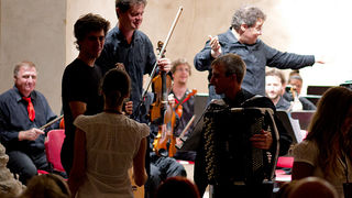 Hrvatska komorna filharmonija, Mak Grgić i Franko Božac u crkvi Sv. Donata, foto: L. Banić