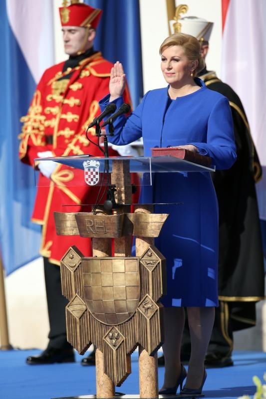Inauguracija predsjednice Kolinde Grabar Kitarović na Trgu sv. Marka, Foto: Photo: HINA/POOL/PIXSELL