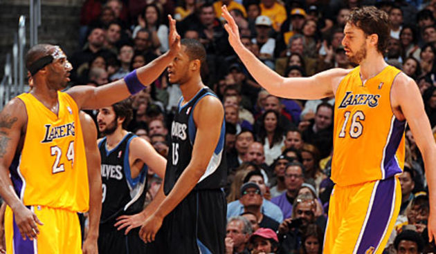 Kobe Bryant i Pau Gasol, foto: nba.com
