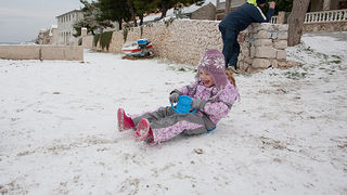 Snijeg u Bibinjama 3. veljače 2012, Foto: Leo Banić