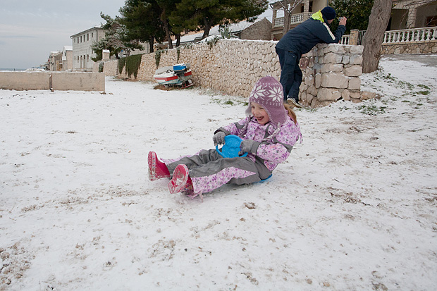 Snijeg u Bibinjama 3. veljače 2012, Foto: Leo Banić