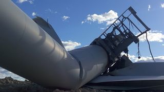 Olujna bura srušila vjetro elektranu na Pagu Olujna bura srušila vjetro elektranu na Pagu