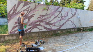 Pripreme za KvartArt festival: grafiteri u akciji