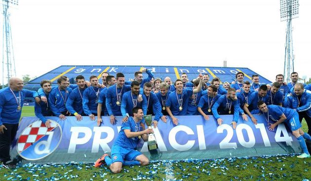 17.05.2014., stadion Maksimir, Zagreb – MAXtv 1. HNL, 36. kolo, GNK Dinamo – HNK Hajduk. Nakon utakmice nogometasi NK Dinamo proslavili si naslov prvaka. Photo: Sanjin Strukic/PIXSELL