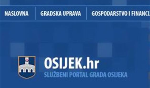 Web stranica Grada Osijek (Foto: Tportal.hr)