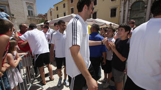 Hrvatska rukometna reprezentacija na Narodnom trgu (foto: Marin Gospić)