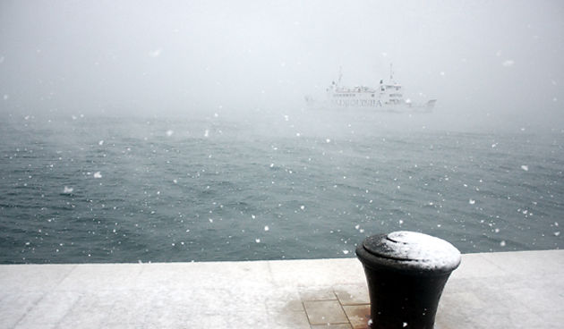 Snijeg u Zadru, 17. prosinca 2009, Foto: Saša Čuka