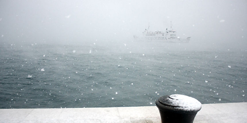 Snijeg u Zadru, 17. prosinca 2009, Foto: Saša Čuka