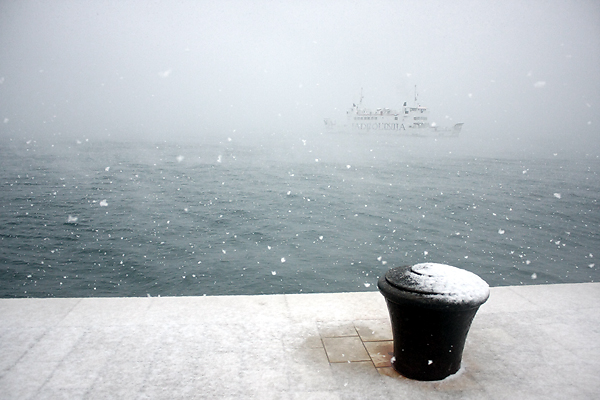 Snijeg u Zadru, 17. prosinca 2009, Foto: Saša Čuka
