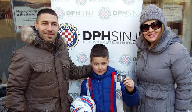 Osmogodišnji Ivan Kutlešić Baram deset tisućiti član Hajduka u 2017. godini