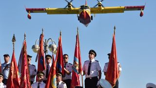 Vodice: Mimohodom vatrogasaca započelo obilježavanje 9. obljetnice kornatske tragedije. Photo: Hrvoje Jelavić/PIXSELL Vodice: Mimohodom vatrogasaca započelo obilježavanje 9. obljetnice kornatske tragedije. Photo: Hrvoje Jelavić/PIXSELL