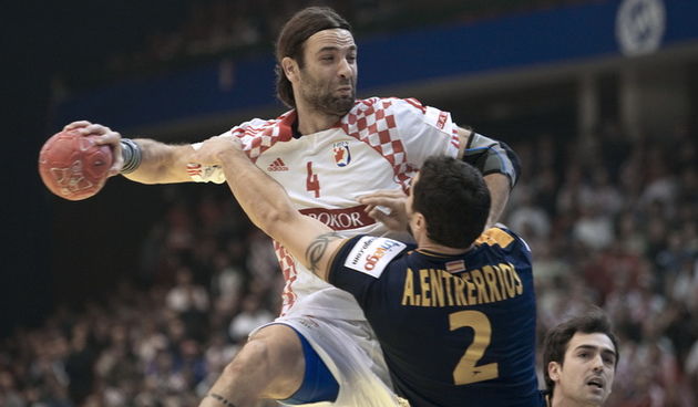 Novi Sad, 220112.
Gradska dvorana Spens.
10. Europsko prvenstvo u rukometu .
Utakmica drugog kruga izmedju Hrvatske i Spanjolske.
Na fotografiji: Ivano Balic.
Foto: Ante Cizmic / CROPIX