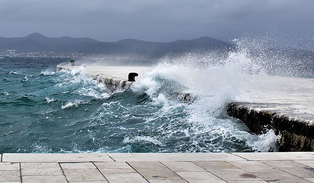 Jugo na zadarskoj rivi 18. ožujka 2013.  Foto: Roberto Lerga