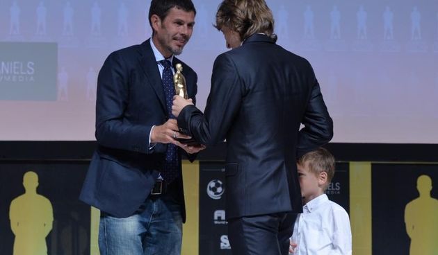 Zvonimir Boban, Luka Modric i sin Ivano. Photo: Marko Lukunic/PIXSELL