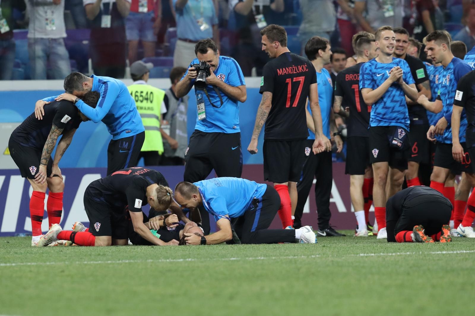 Nižnji Novgorod, Rusija – Svjetsko nogometno prvenstvo 2018., osmina finala, Hrvatska – Danska 4-3 (1-1, 1-1).