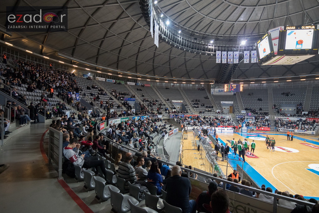 ABA liga, 11. kolo: KK Zadar – KK Petrol Olimpija 97-77. Krešin dom ABA liga, 11. kolo: KK Zadar – KK Petrol Olimpija 97-77. Krešin dom