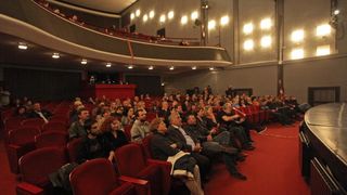 U HKK Zadar odrzana je premijera predstave pod nazivom Aktualni sat, Kulturno umjetnickog drustva Bleke i Konji. Photo: Filip Brala/PIXSELL U HKK Zadar odrzana je premijera predstave pod nazivom Aktualni sat, Kulturno umjetnickog drustva Bleke i Konji. Photo: Filip Brala/PIXSELL