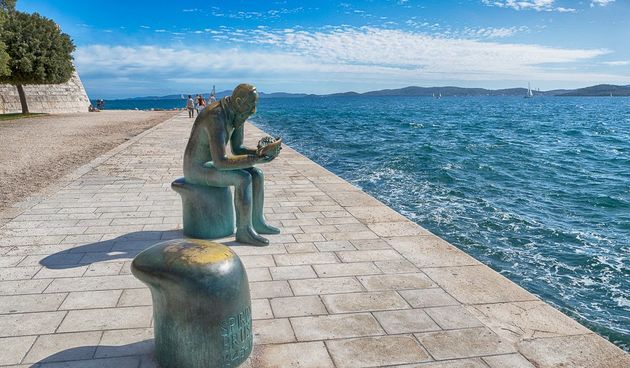 Zadarska riva, Špiro, sunčan dan