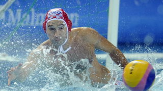 Zagreb, 110910.
Bazen Mladosti na Savi.
29. Europsko prvenstvo u vaterpolu.
Finalna utakmica za pobjednika Europskog prvenstva u vaterpolu  Hrvatska – Italija. 
Na slici: Josip Pavic.
Foto:  Drago Sopta / CROPIX