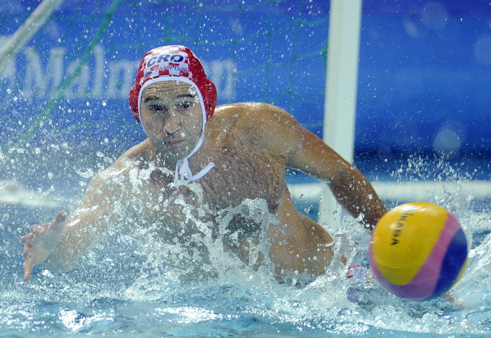 Zagreb, 110910.
Bazen Mladosti na Savi.
29. Europsko prvenstvo u vaterpolu.
Finalna utakmica za pobjednika Europskog prvenstva u vaterpolu  Hrvatska – Italija. 
Na slici: Josip Pavic.
Foto:  Drago Sopta / CROPIX