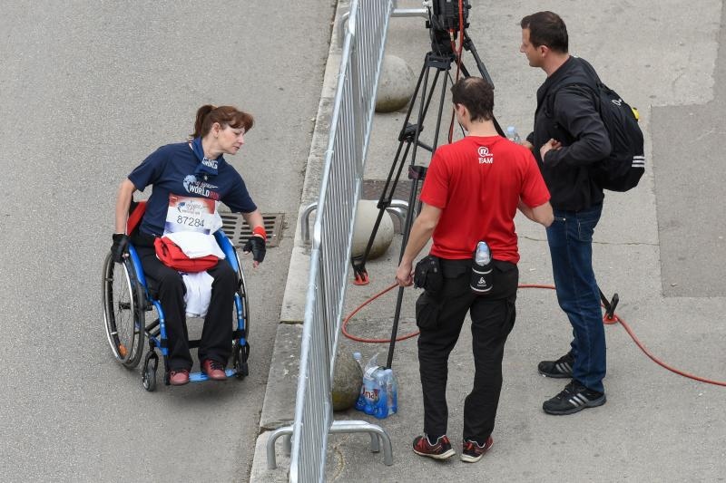 Zadar: Okupljanje natjecatelja prije sportske utrke Wings for life world run 2015., Photo: Dino Stanin/PIXSELL