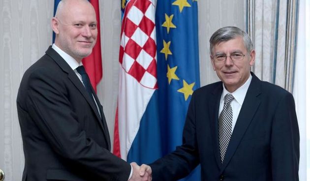 16.03.2016., Zagreb – Predsjednik Hrvatskoga sabora Zeljko Reiner sastao se danas s predsjednikom Drzavnog zbora Republike Slovenije Milanom Brglezom. Photo: Patrik Macek/PIXSELL