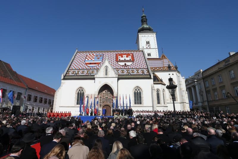 Inauguracija predsjednice Kolinde Grabar Kitarović na Trgu sv. Marka, Foto: Photo: HINA/POOL/PIXSELL