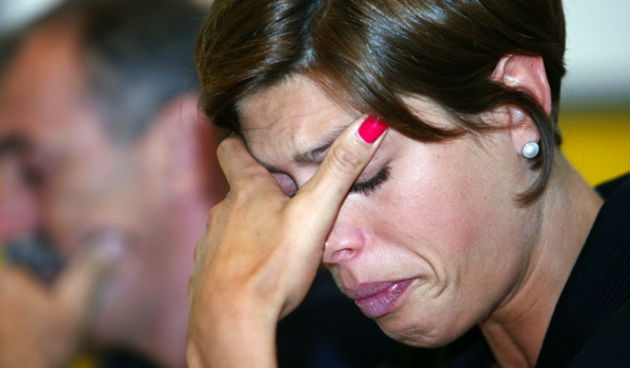 Split, 190811.Tiskovna konferencija Blanke Vlasic prije odlaska na Svjetsko prvenstvo u Juznu Koreju.Blanka je ipak odlucila otic na svjetsko prvenstvo unatoc ozljedi i jakim bolovima u nozi.Foto: Duje Klaric / CROPIX