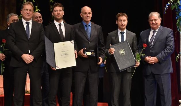 Sime Fantela i Igor Marenic, trener Edo Fantela