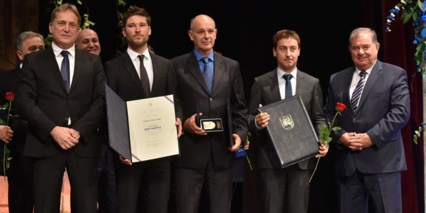 Sime Fantela i Igor Marenic, trener Edo Fantela Sime Fantela i Igor Marenic, trener Edo Fantela