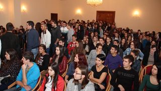 Susret studenata prve godine studija s Rektorom, foto: Iva Perinčić