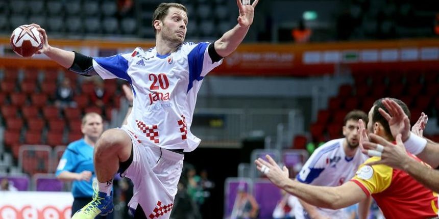 Doha, Katar – 24. svjetsko rukometno prvenstvo, 4. kolo, grupa B, Makedonija- Hrvatska. Photo: Goran Stanzl/PIXSELL Doha, Katar – 24. svjetsko rukometno prvenstvo, 4. kolo, grupa B, Makedonija- Hrvatska. Photo: Goran Stanzl/PIXSELL