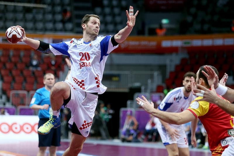 Doha, Katar – 24. svjetsko rukometno prvenstvo, 4. kolo, grupa B, Makedonija- Hrvatska. Photo: Goran Stanzl/PIXSELL