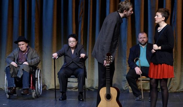 Kazaliste Kerempuh, proba kazalisne predstave Maratonci trce pocasni krug. Photo: Marko Lukunic/PIXSELL