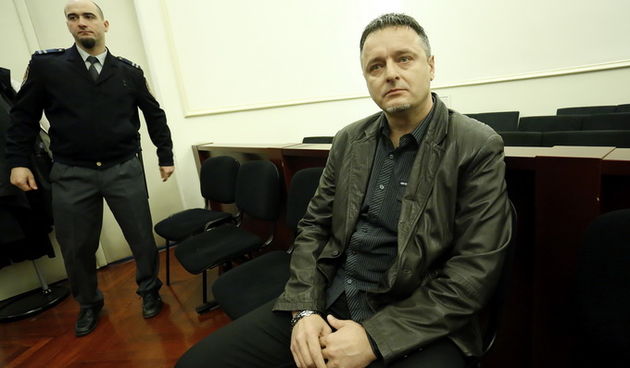 Zagreb, ¸020413. Zupanijski sud na Zrinjevcu. Nastavak sudjenja bivsem premjeru Ivi Sanaderu i drugima u slucaju Fimi-media. Na fotografiji: svjedok Marko Perkovic Thompson. Foto: Damjan Tadic / CROPIX