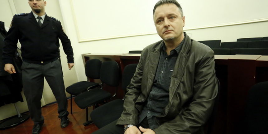 Zagreb, ¸020413. Zupanijski sud na Zrinjevcu. Nastavak sudjenja bivsem premjeru Ivi Sanaderu i drugima u slucaju Fimi-media. Na fotografiji: svjedok Marko Perkovic Thompson. Foto: Damjan Tadic / CROPIX