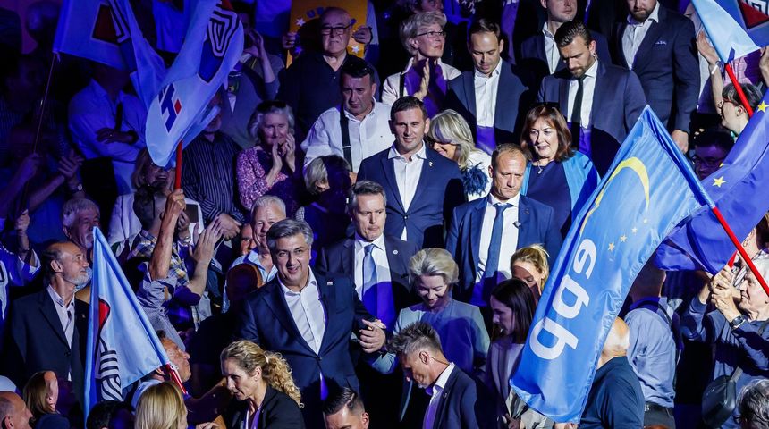 HDZ s Plenkovićem na čelu u Providurovoj palači predstavlja kandidate za EU izbore