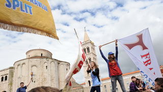 Zadar, 080510.
Zadar je domacin Susreta katolicke mladezi 2010. 
Susret ce trajati dva dana a u njemu ce sudjelovati preko 30.000 mladih iz Hrvatske i svijeta. 
Foto: Andrija Lucic / CROPIX