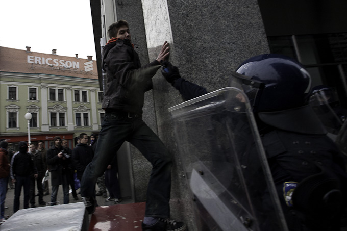 Zadarski branitelji na prosvjedu u Zagrebu 26. veljace 2011, Foto: Leo Banic Zadarski branitelji na prosvjedu u Zagrebu 26. veljace 2011, Foto: Leo Banic