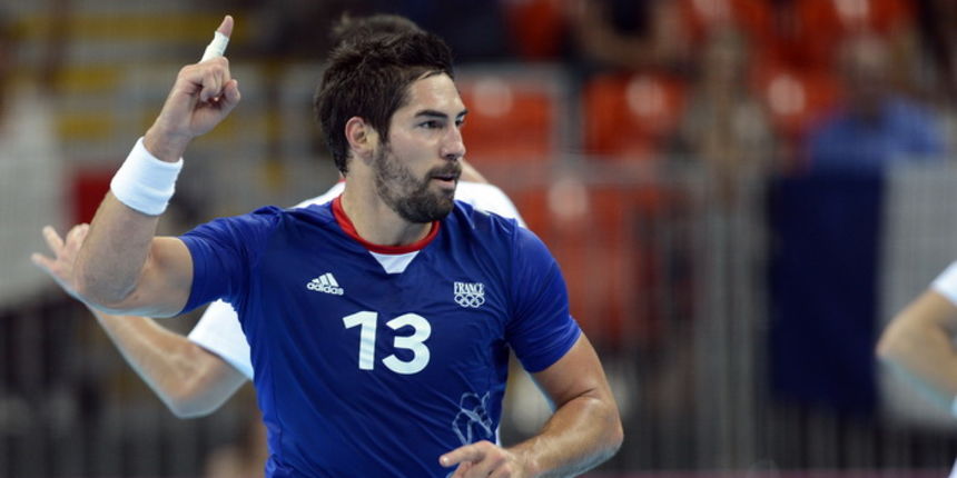 London, 100812.
Kosarkaska dvorana.
Hrvatska muska rukometna reprezentacija igra polufinalnu utakmicu protiv Francuske na Olimpijskim igrama u Londonu.
Na fotografiji: Nikola Karabatic.
Foto: Drago Sopta / CROPIX