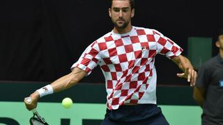 Polufinale Davis Cupa, Hrvatska – Francuska, 2. meč, Marin Čilić – Lucas Pouille. Photo: Hrvoje Jelavić/PIXSELL Polufinale Davis Cupa, Hrvatska – Francuska, 2. meč, Marin Čilić – Lucas Pouille. Photo: Hrvoje Jelavić/PIXSELL