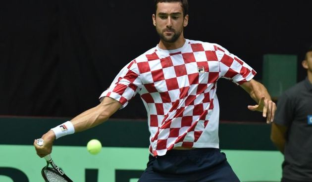 Polufinale Davis Cupa, Hrvatska – Francuska, 2. meč, Marin Čilić – Lucas Pouille. Photo: Hrvoje Jelavić/PIXSELL