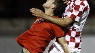 Zagreb, 050909.
Maksimirski stadion, kvalifikacijska utakmica skupine 6 za Svjetsko nogometno prvenstvo u Juznoj Africi 2010.
Hrvatska – Bjelorusija.
Na fotografiji: Josip Simunic.
Foto: Dragan Matic / Cropix