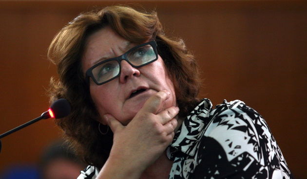 Zadar, 180811.Zbog brojnih primjedbi i izmjena zakona ponovljena je javna rasprava o prostornom planu grada Zadra.Na slici: Nives Kozulic predstavila je promjene plana nakon primjedbiFoto: Vladimir Ivanov / CROPIX