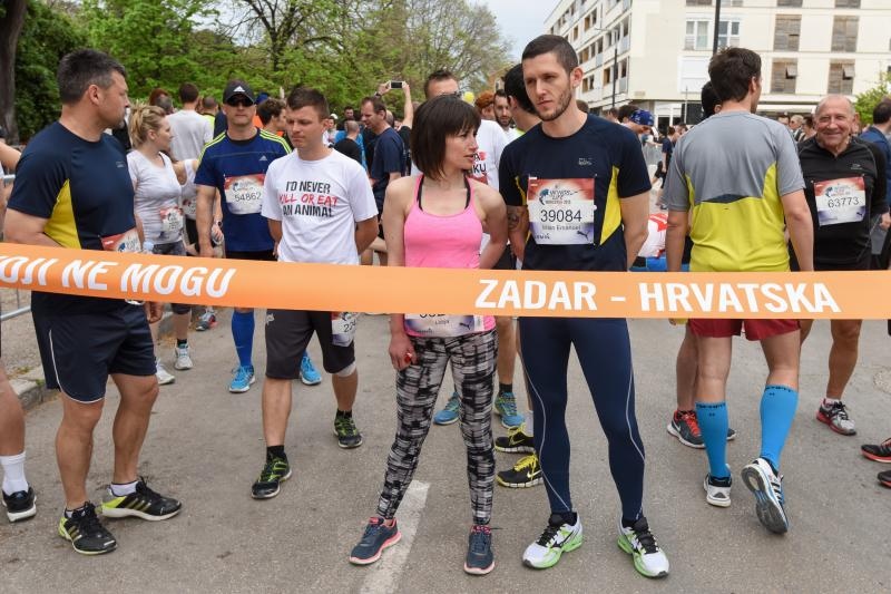 Zadar: Okupljanje natjecatelja prije sportske utrke Wings for life world run 2015., Photo: Dino Stanin/PIXSELL