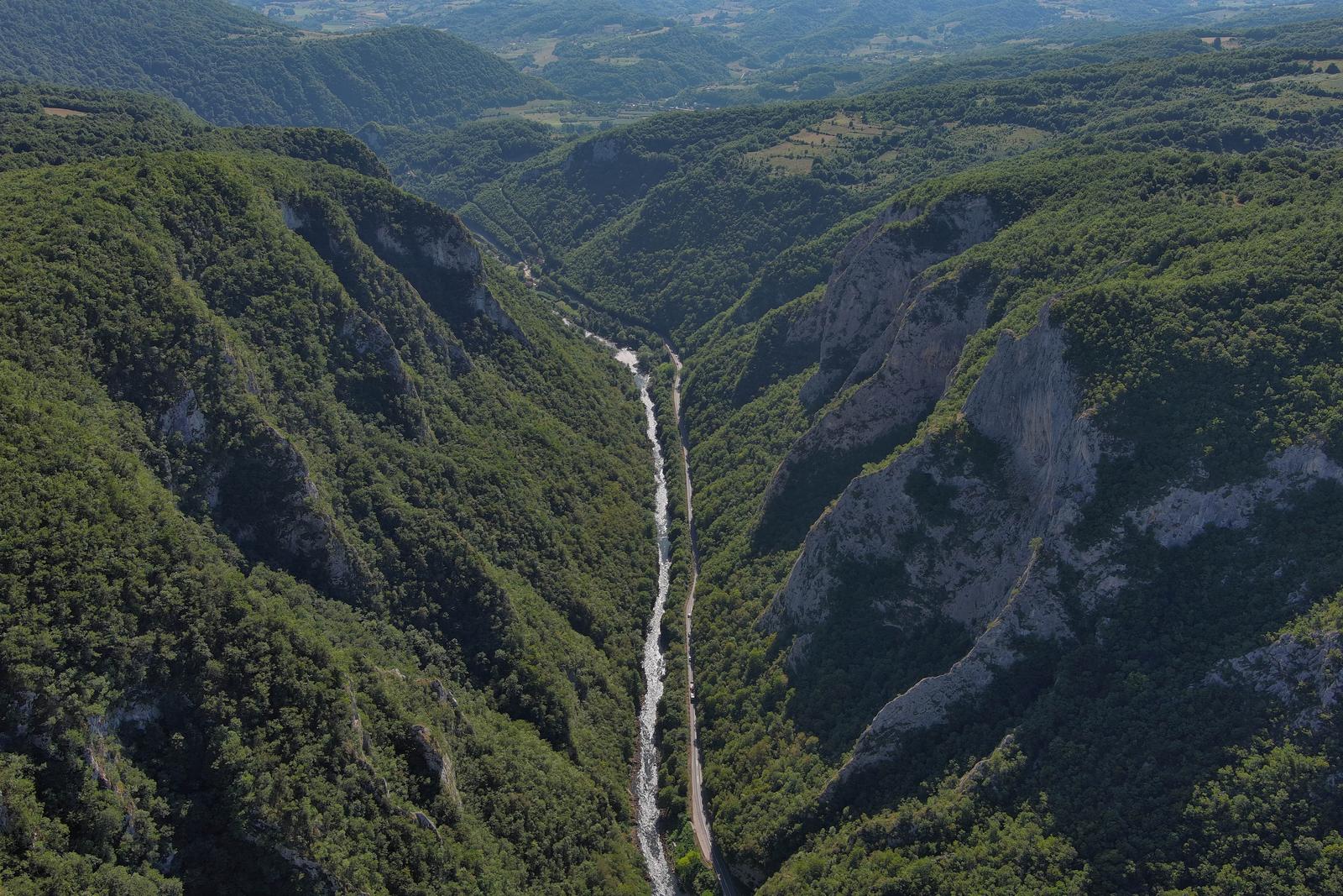 Fotografije iz zraka kanjona Vrbasa