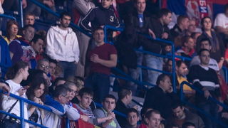 Beograd, 270112.
Arena Beograd.
10. Europsko prvenstvo u rukometu za muskarce.
Polufinalna utakmica izmedju Hrvatske i Srbije.
Na fotografiji: srpski navijaci.
Foto: Ante Cizmic / CROPIX
