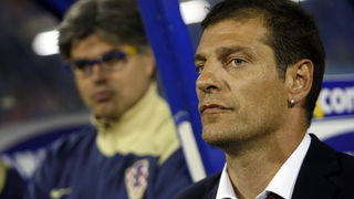 Zagreb, 050909.
Stadion Maksimir.
Nogometna utakmica kvalifikacija za SP u Juznoj Africi 2010. izmedju Hrvatske i Bjelorusije.
Na slici: Slaven Bilic.
Foto: Goran Mehkek / CROPIX